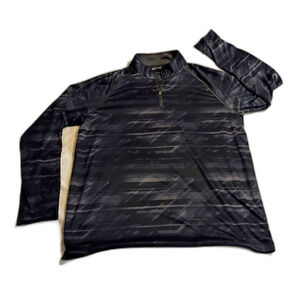 Under Armour HeatGear Loose Quarter-Zip Pullover Men's 2XL Navy Blue All-Over